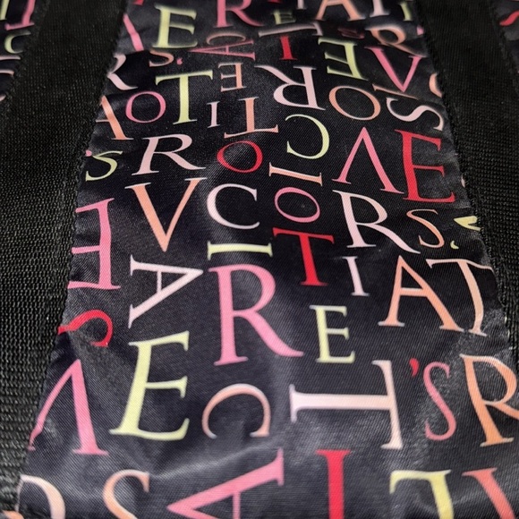 Y2K Victoria’s Secret Print Tote Bag Vintage Purse Handbag Makeup Travel PINK - Picture 10 of 10